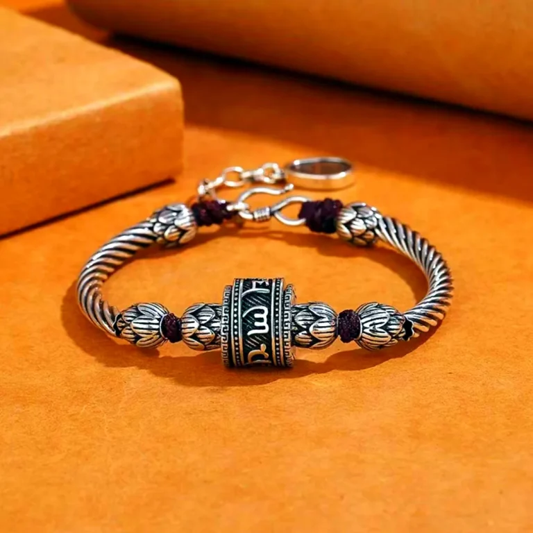 an amage of Tibetan Six-Word Mantra Prayer Wheel Bracelet