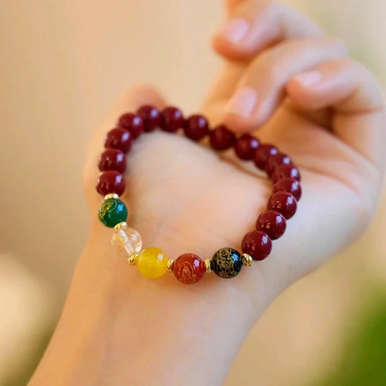 an image of Five Elements Agate Cinnabar Bracelet-Absorb wealth in all aspects