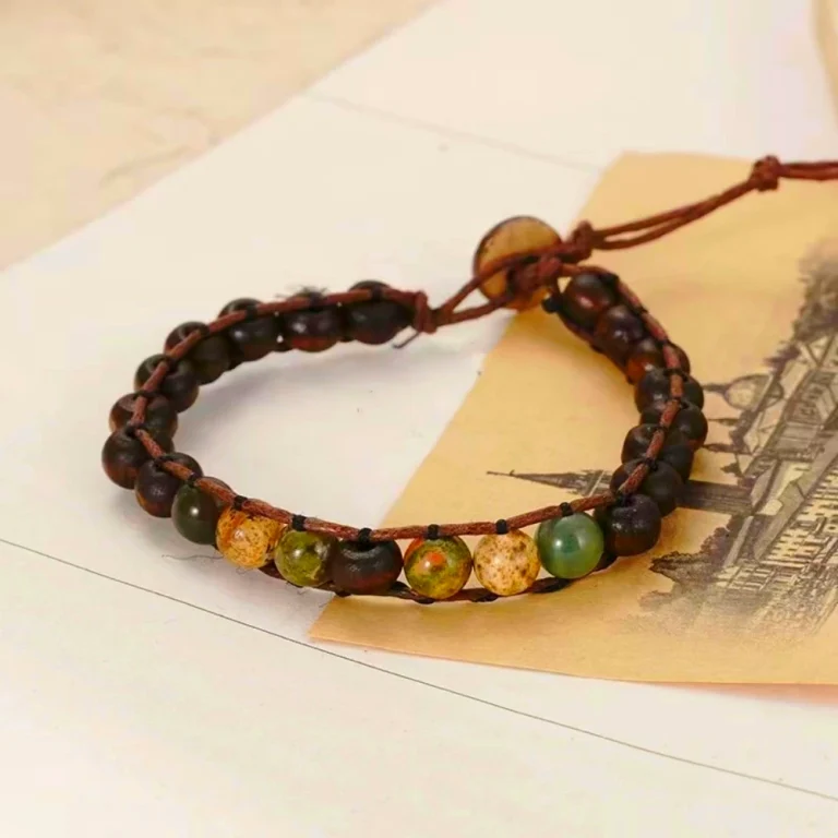 an amage of Classical sandalwood Transfer stone woven Bracelet