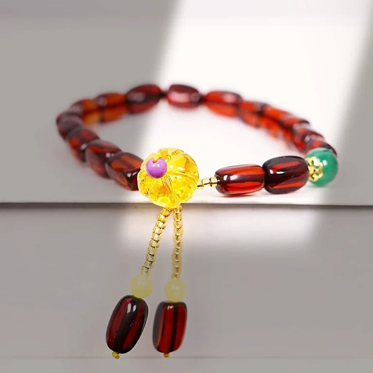 an amage of Ethnic style red Amber ladies bracelet