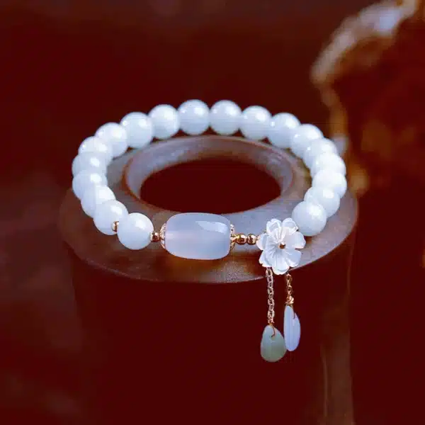 an amage of Pure White Jadeite Bracelet