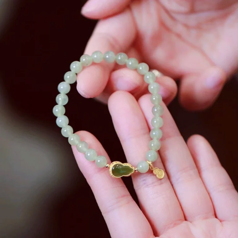 an amage of Hetian Jade Bracelet Jasper Gourd