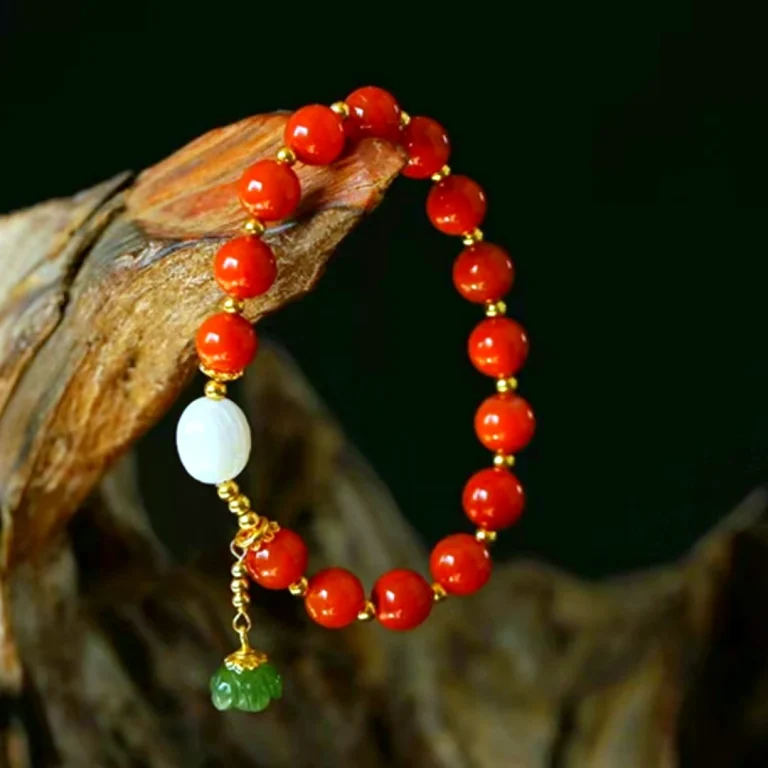 an amage of Southern Red Agate Jade Bracelet